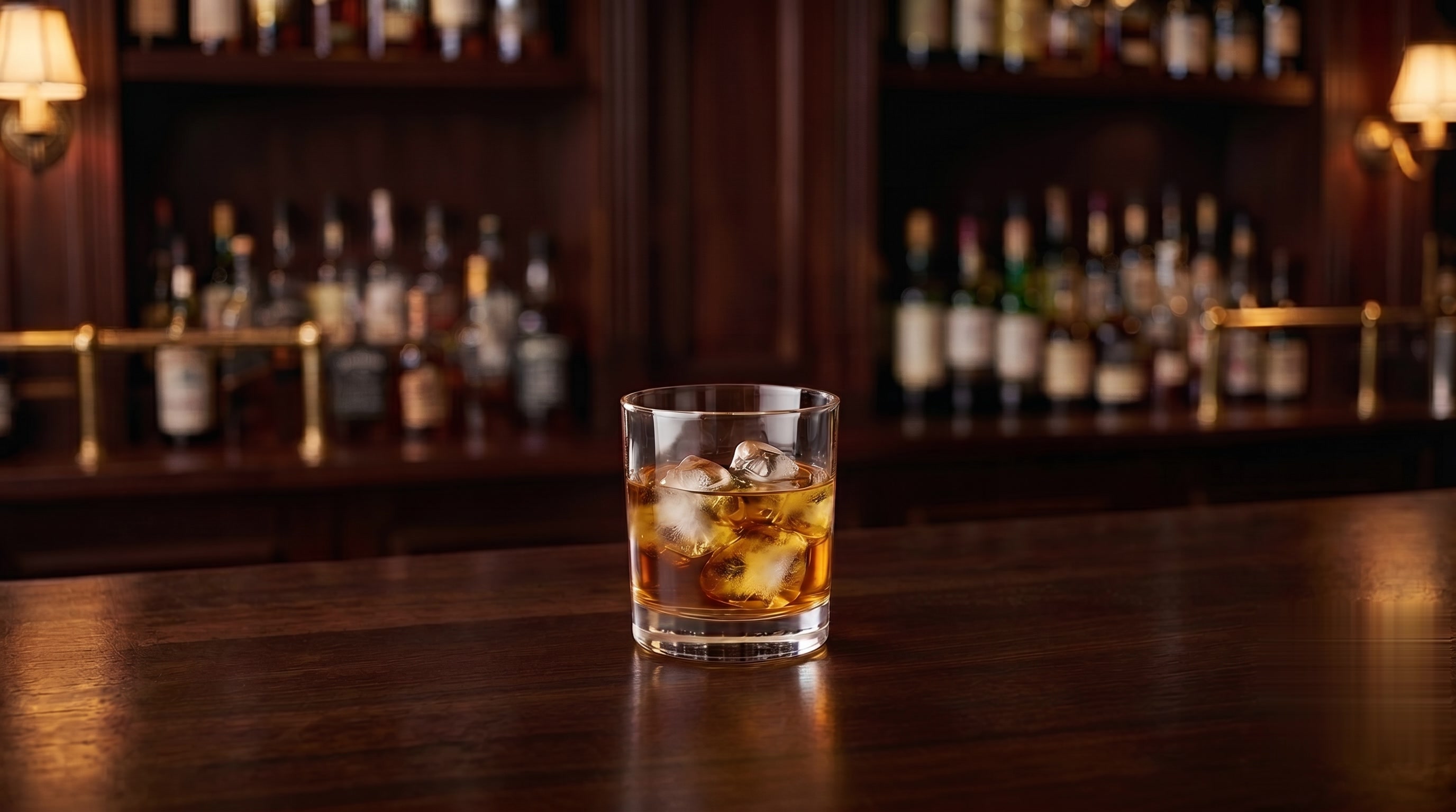 Pohár whiskey na bare